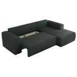 Narożnik TRENTINO L - strona prawa - ciemnoszary, struktura