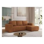 Narożnik TRENTINO L - strona prawa - pomarańczowy, struktura