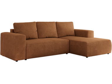 Narożnik TRENTINO L - strona prawa - pomarańczowy, struktura