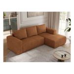 Narożnik TRENTINO L - strona prawa - pomarańczowy, struktura