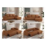 Narożnik TRENTINO L - strona prawa - pomarańczowy, struktura