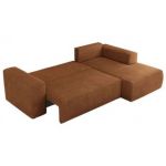 Narożnik TRENTINO L - strona prawa - pomarańczowy, struktura