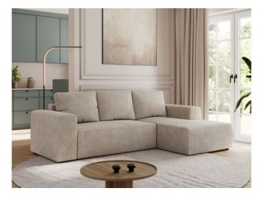 Narożnik TRENTINO L - strona prawa - beżowy, struktura