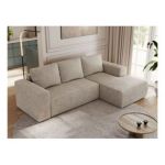 Narożnik TRENTINO L - strona prawa - beżowy, struktura