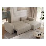 Narożnik TRENTINO L - strona prawa - beżowy, struktura