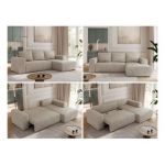 Narożnik TRENTINO L - strona prawa - beżowy, struktura