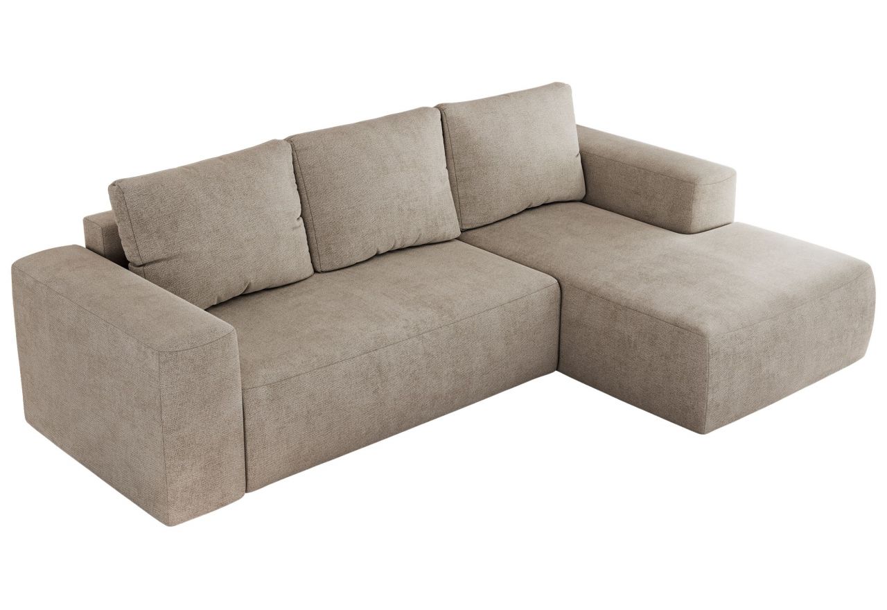 Narożnik TRENTINO L - strona prawa - beżowy, struktura