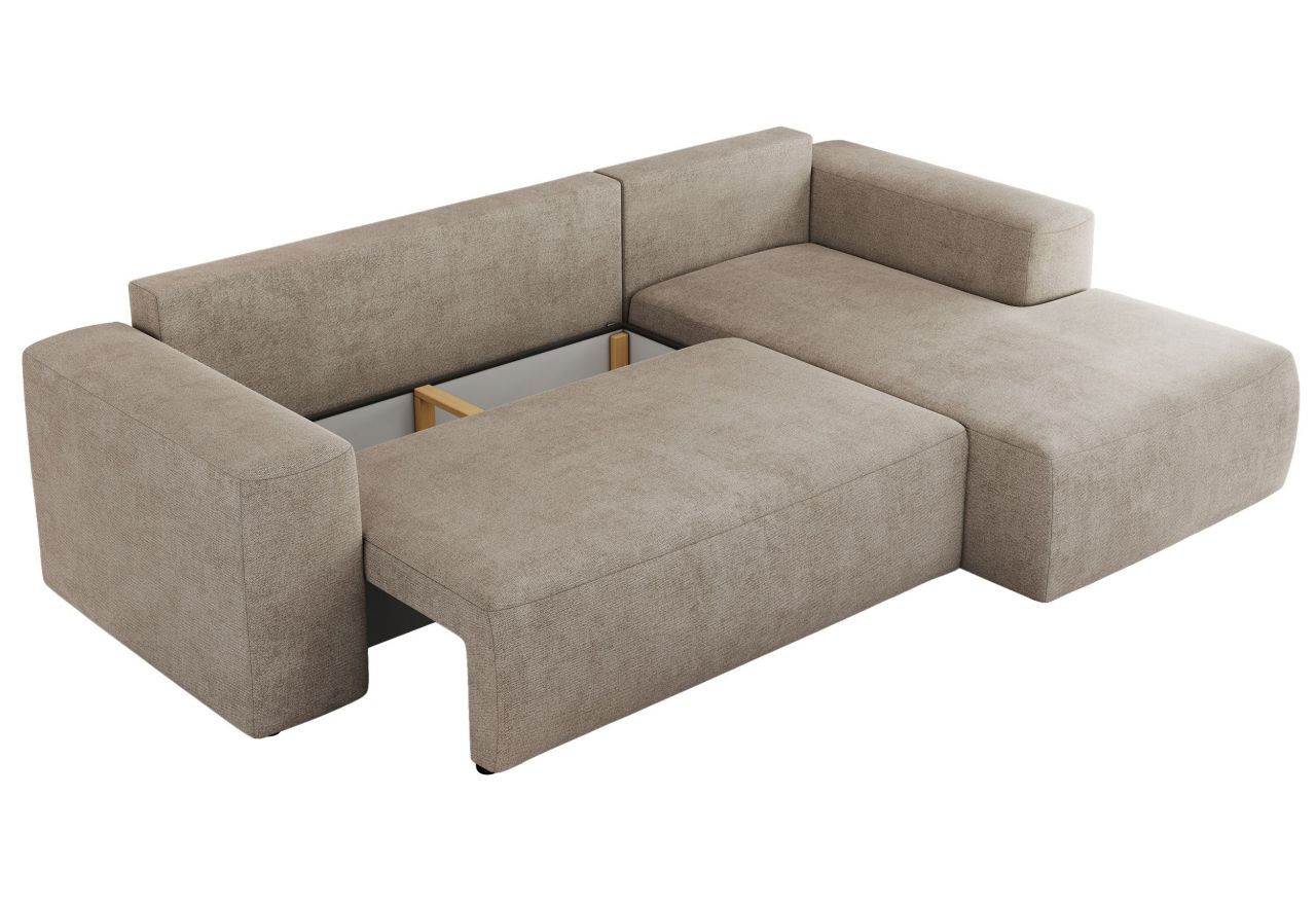 Narożnik TRENTINO L - strona prawa - beżowy, struktura