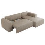 Narożnik TRENTINO L - strona prawa - beżowy, struktura