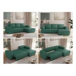 Narożnik TRENTINO L - strona prawa - ciemnozielony, struktura