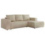 Narożnik TRENTINO L - strona prawa - beżowy, welwet