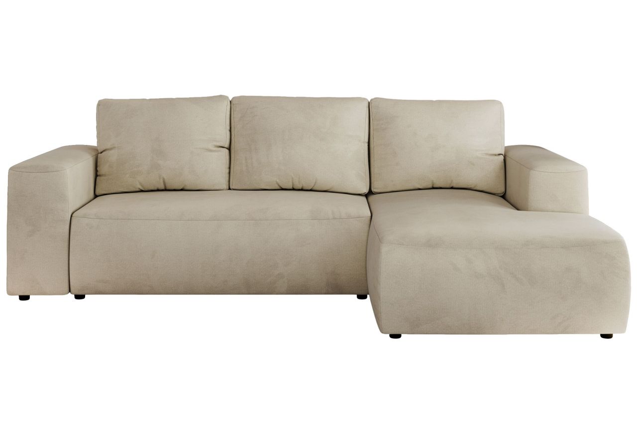 Narożnik TRENTINO L - strona prawa - beżowy, welwet