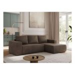 Narożnik TRENTINO L - strona prawa - brązowy, welwet