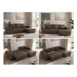 Narożnik TRENTINO L - strona prawa - brązowy, welwet