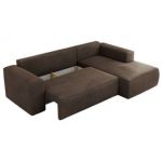 Narożnik TRENTINO L - strona prawa - brązowy, welwet