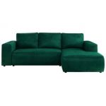 Narożnik TRENTINO L - strona prawa - ciemnozielony, welwet