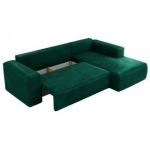 Narożnik TRENTINO L - strona prawa - ciemnozielony, welwet