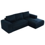 Narożnik TRENTINO L - strona prawa - ciemnoniebieski, welwet