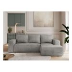 Narożnik TRENTINO L - strona prawa - jasnoszary, welwet