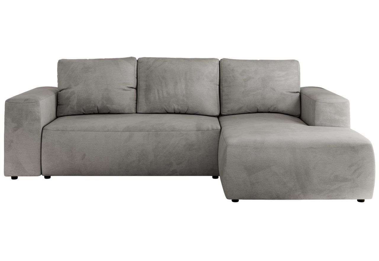 Narożnik TRENTINO L - strona prawa - jasnoszary, welwet