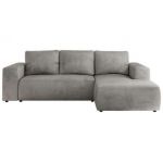 Narożnik TRENTINO L - strona prawa - jasnoszary, welwet