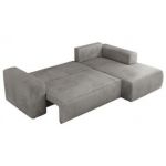 Narożnik TRENTINO L - strona prawa - jasnoszary, welwet