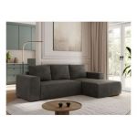 Narożnik TRENTINO L - strona prawa - ciemnoszary, welwet