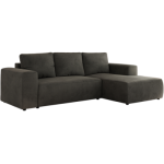 Narożnik TRENTINO L - strona prawa - ciemnoszary, welwet