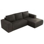 Narożnik TRENTINO L - strona prawa - ciemnoszary, welwet