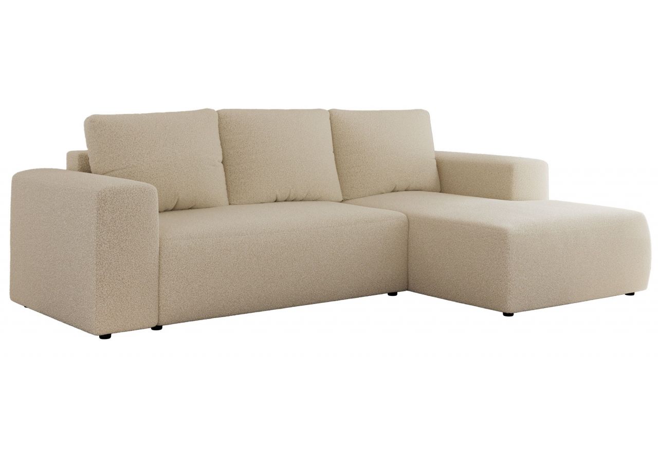 Narożnik TRENTINO L - strona prawa - kremowy, boucle