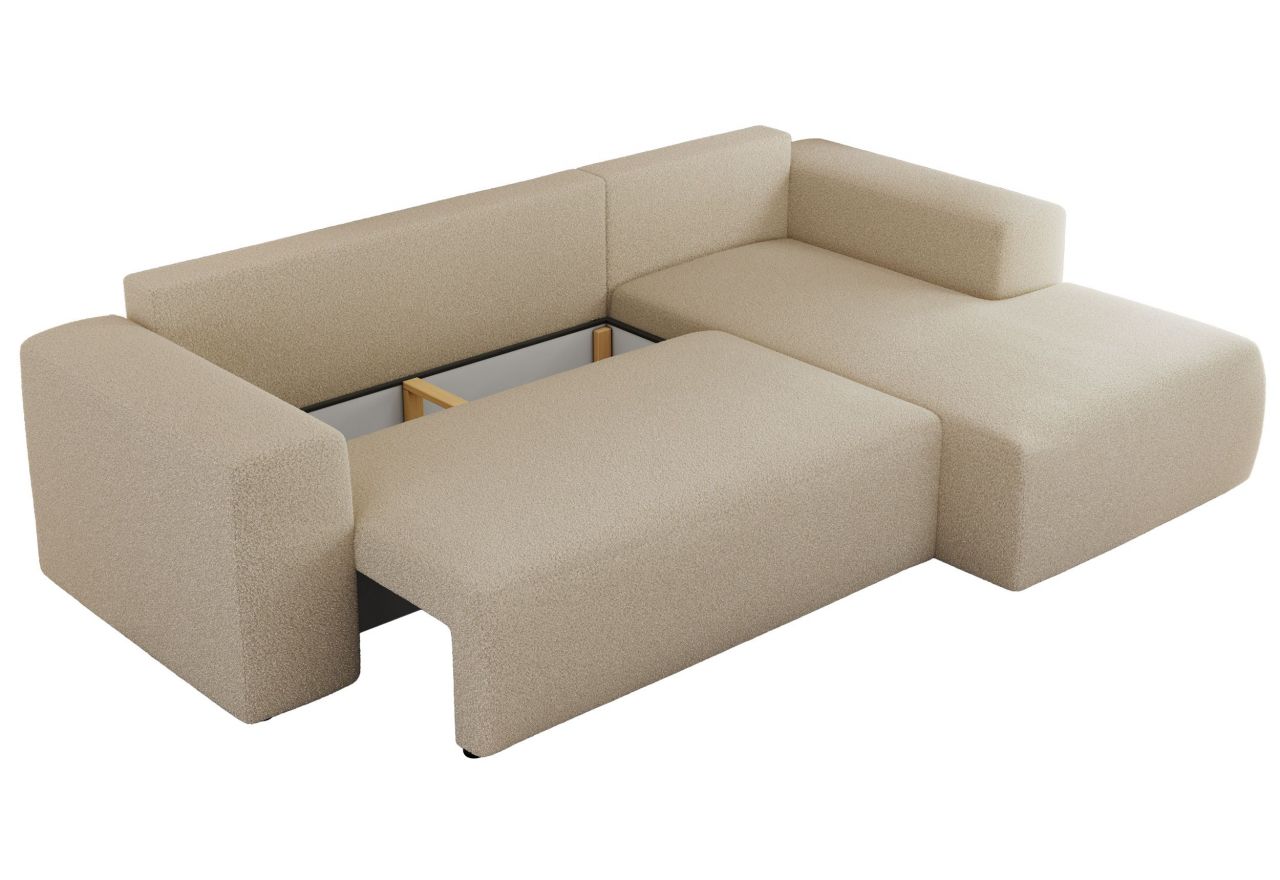 Narożnik TRENTINO L - strona prawa - kremowy, boucle