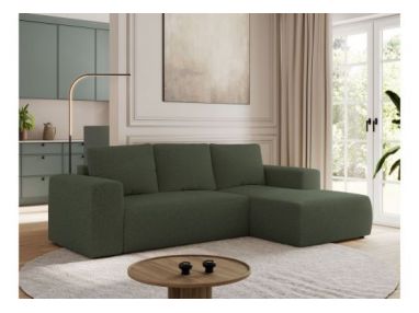 Narożnik TRENTINO L - strona prawa - zielony, boucle