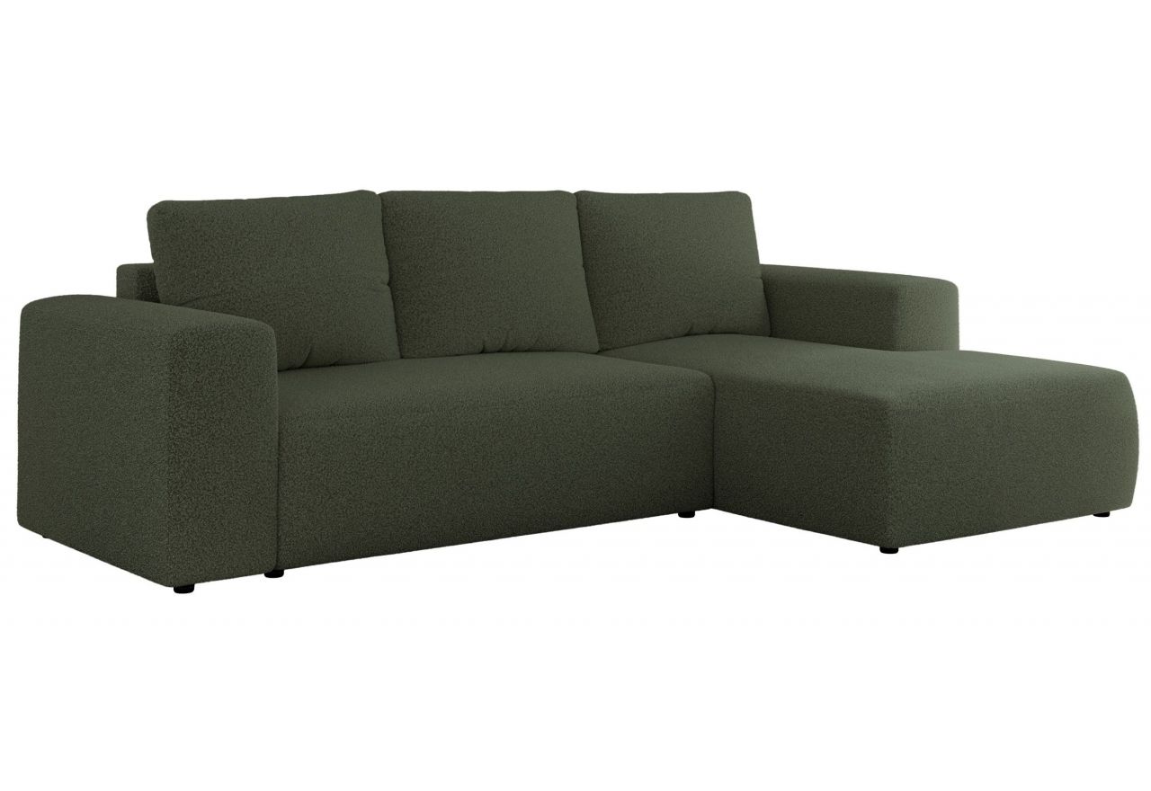 Narożnik TRENTINO L - strona prawa - zielony, boucle