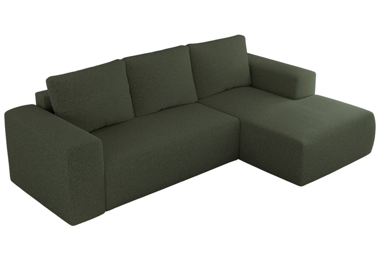 Narożnik TRENTINO L - strona prawa - zielony, boucle