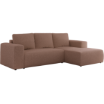 Narożnik TRENTINO L - strona prawa - różowy, boucle