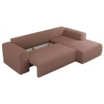 Narożnik TRENTINO L - strona prawa - różowy, boucle