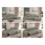 Narożnik TRENTINO L - strona prawa - jasnoszary, boucle