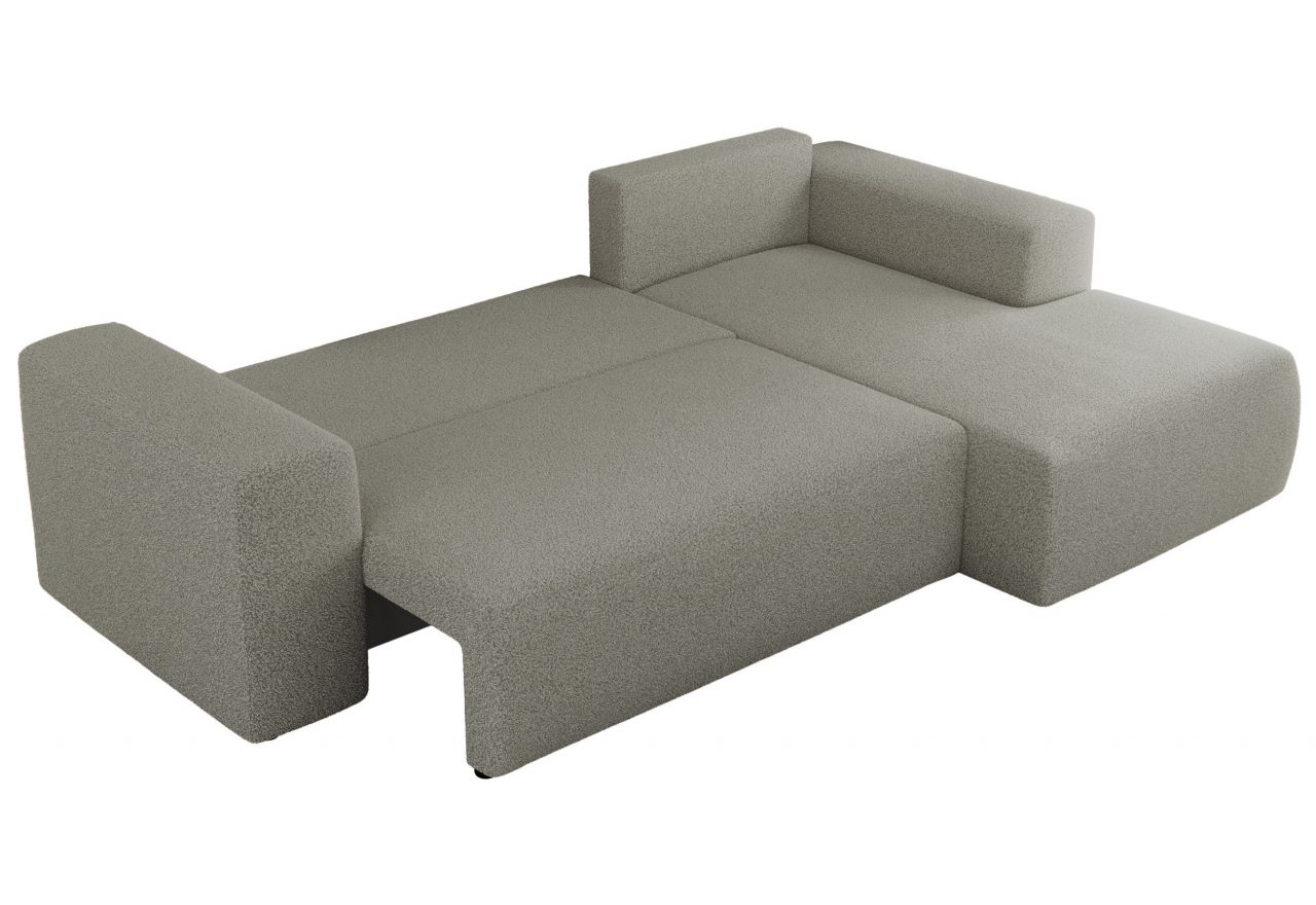 Narożnik TRENTINO L - strona prawa - jasnoszary, boucle