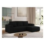 Narożnik TRENTINO L - strona prawa - czarny, boucle