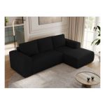 Narożnik TRENTINO L - strona prawa - czarny, boucle