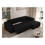 Narożnik TRENTINO L - strona prawa - czarny, boucle