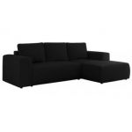 Narożnik TRENTINO L - strona prawa - czarny, boucle