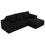 Narożnik TRENTINO L - strona prawa - czarny, boucle