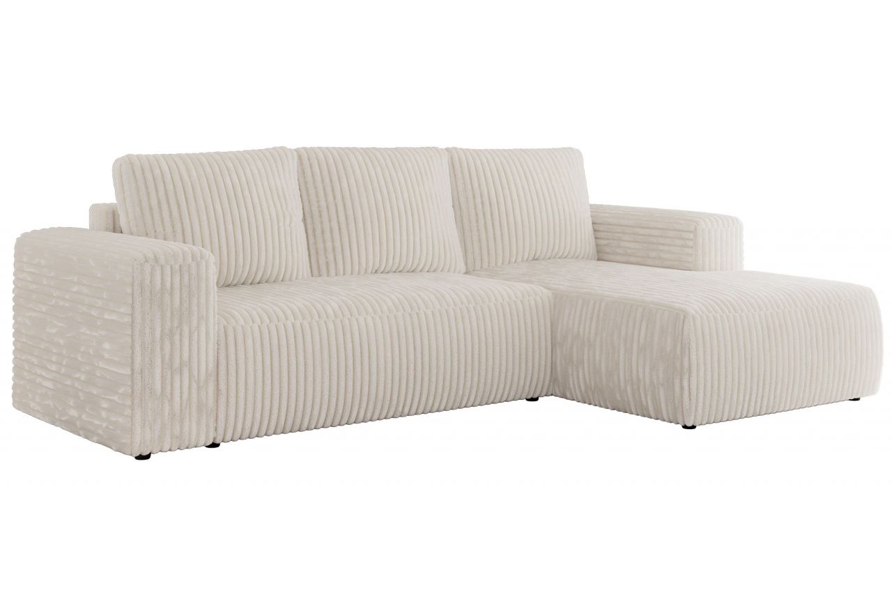 Narożnik TRENTINO L - strona prawa - beżowy, sztruks