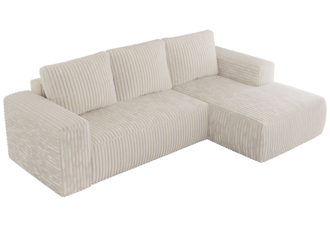 Narożnik TRENTINO L - strona prawa - beżowy, sztruks