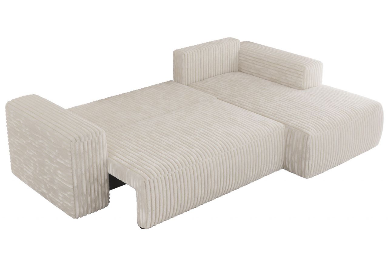 Narożnik TRENTINO L - strona prawa - beżowy, sztruks