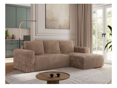 Narożnik TRENTINO L - strona prawa - brązowy, sztruks