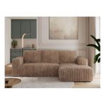 Narożnik TRENTINO L - strona prawa - brązowy, sztruks