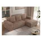 Narożnik TRENTINO L - strona prawa - brązowy, sztruks