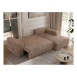 Narożnik TRENTINO L - strona prawa - brązowy, sztruks